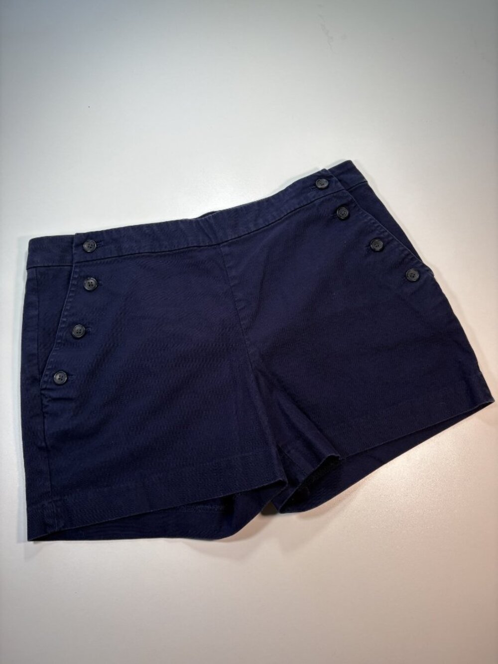 Banana Republic Navy Blue Sailor button Chino Shorts Women's Size 10 High Rise